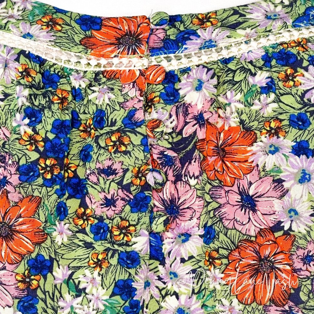 Anthropologie Abel The Label Floral Tiered Trapeze Dress - Picture 3 of 10
